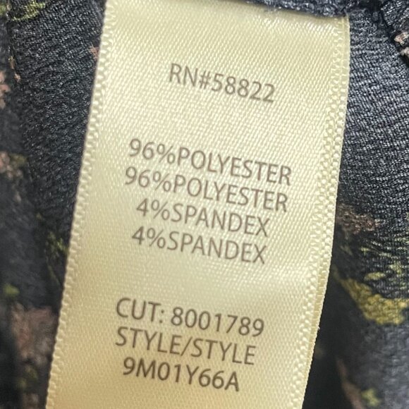 NWT Women's Large MAX STUDIO Navy Floral V-neck Empire Waist Tiered Midi Dress - Picture 16 of 16